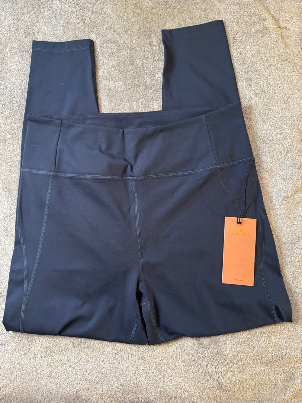 NWT Girlfriend Collective Navy Leggings Sz 3XL